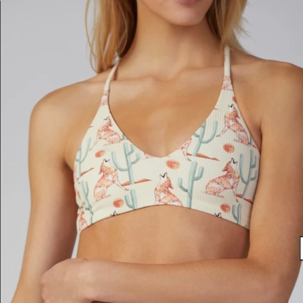 Boys + Arrows Cactus and Fox Print Bikini Top - Picture 3 of 11